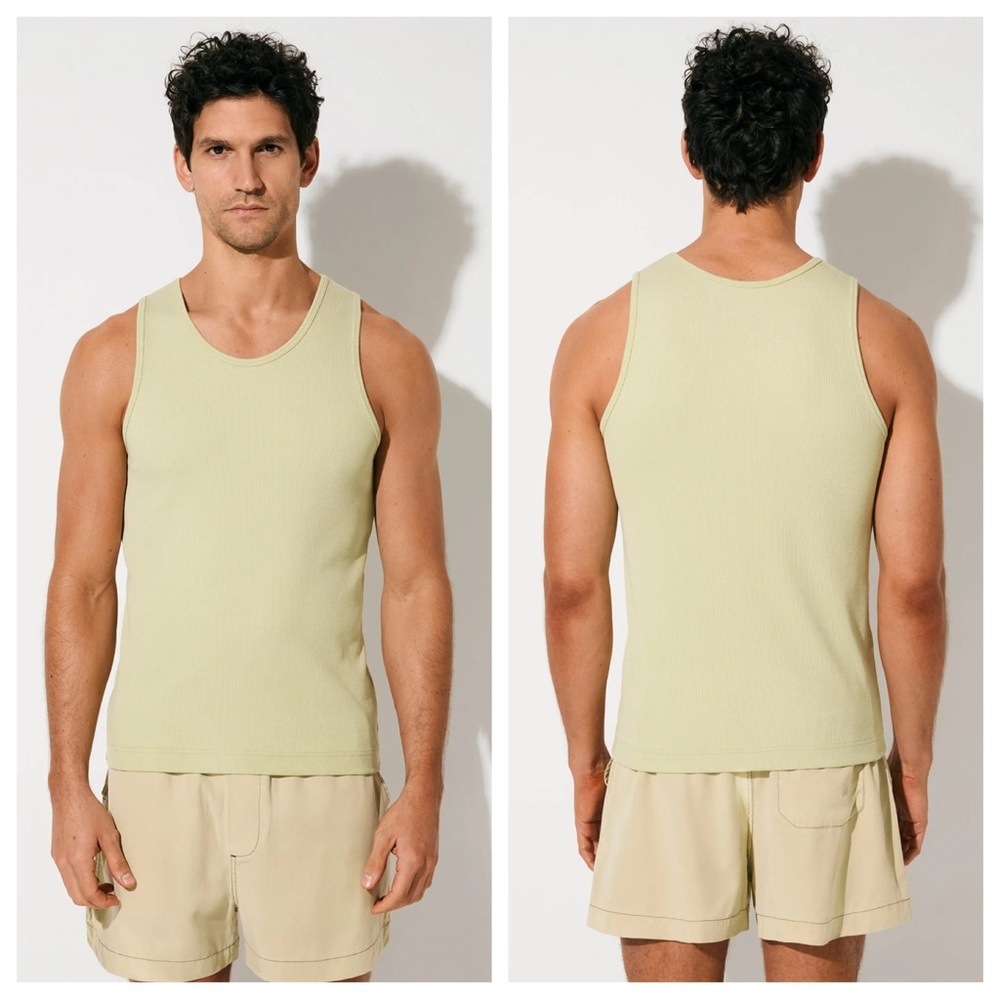 CDLP Ribbed Tank Top in Lemongrass